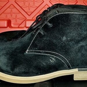 Hush Puppies Black Suede Ankle Boots